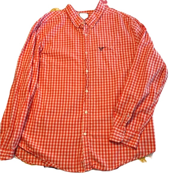 American Eagle Men's Button Down Shirts AMERICAN EAGLE Men Solid Slim  Fit Casual Shirt